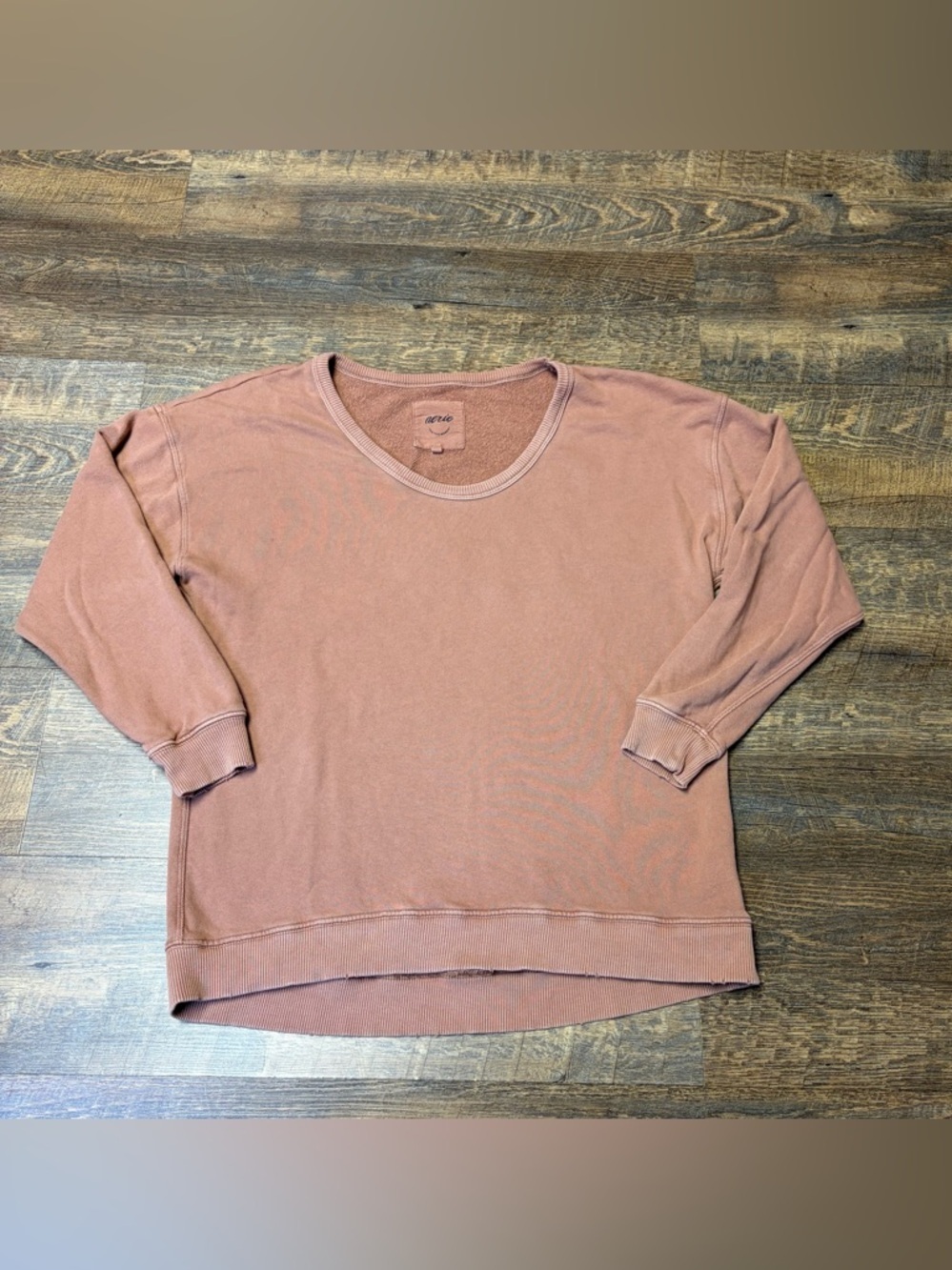 Aerie Oversized Slouchy Grunge Sweatshirt Brown Women's XS